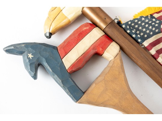 Collection Of Six Vintage Americana Wood Canes