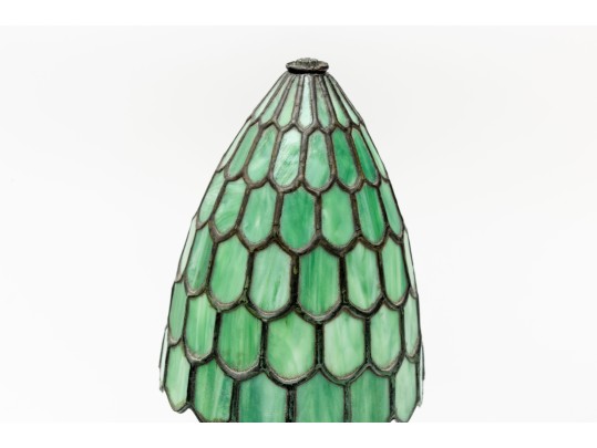 Tiffany Style Green Art Glass Lamp