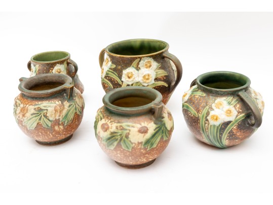 Vintage 1928 Roseville Dahlrose Daisy Art Pottery