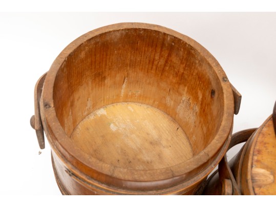 Set Of Antique Wood Firkins