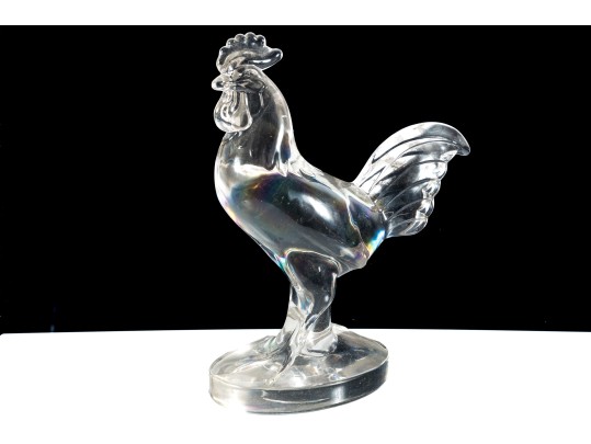 Vintage Paden City Glass Company Crystal Rooster