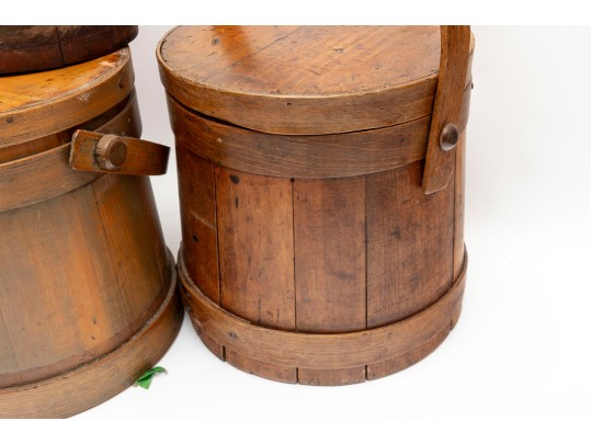 Set Of Antique Wood Firkins