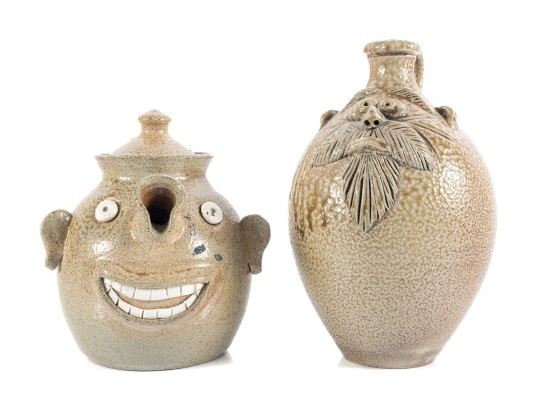 Sid Luck & Phil Morgan Salt Glazed Pottery Jug & Teapot