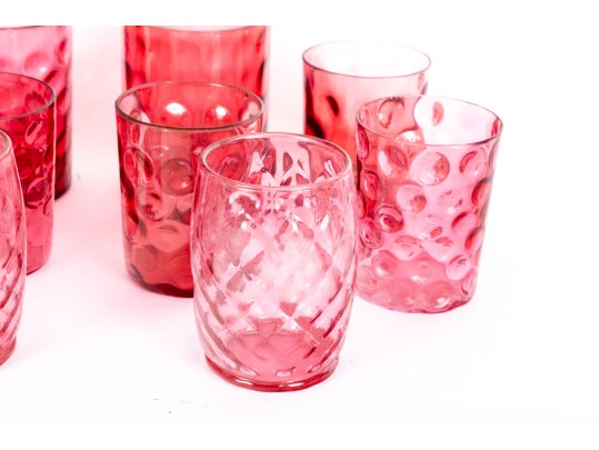 Cranberry Depression Glass Tumblers