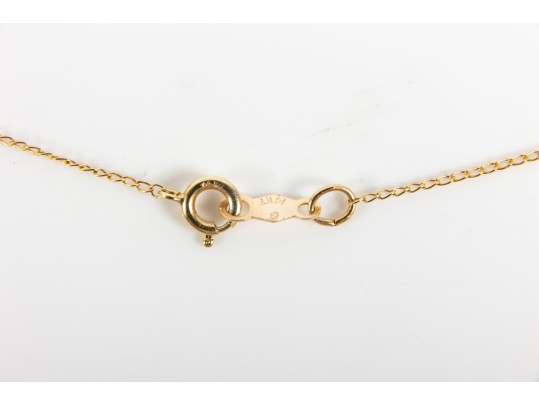 14K And Petite Diamond Pendant Necklace