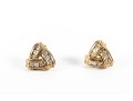14k Yellow Gold Diamond Knot Stud Earrings