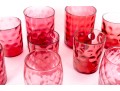 Cranberry Depression Glass Tumblers
