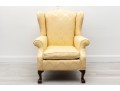 Chinese Medallion Upholstered Wingback Chair