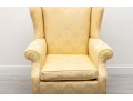 Chinese Medallion Upholstered Wingback Chair