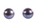 14k Yellow Gold Black Cultured Pearl Stud Earrings