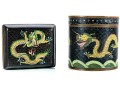 Chinese Famille Noire Cloisonné Tea Caddies