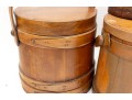 Set Of Antique Wood Firkins