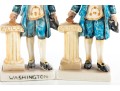Masonic Statesmen 1957 George Washington & Ben Franklin Figurines 