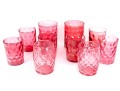 Cranberry Depression Glass Tumblers