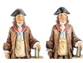 Masonic Statesmen 1957 George Washington & Ben Franklin Figurines 