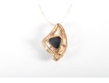 10K Yellow Gold Opal & Moissanite Pendant