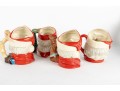 Four Vintage Royal Doulton Santa Claus Porcelain Toby Mugs