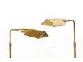Mid Century Koch & Lowy Brass Reading Floor Lamps