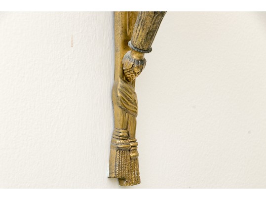 Distinguished Vintage Pair Gilt Bronze Wall Sconces