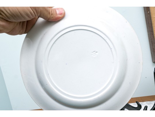 Seven Pieces Of English Blue And White Transfer Ware Ceramics