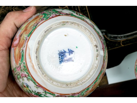 Antique Chinese Export Porcelain Collection, Including Rose Medallion, Ca. 1840