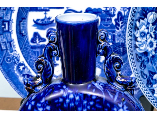 Seven Pieces Of English Blue And White Transfer Ware Ceramics