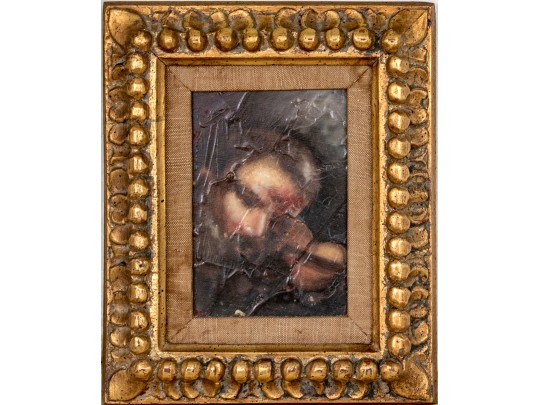 Realist Oil On Board Painting, Violinist Playing