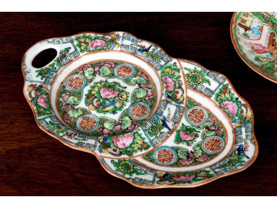 Antique Chinese Export Porcelain Collection, Including Rose Medallion, Ca. 1840