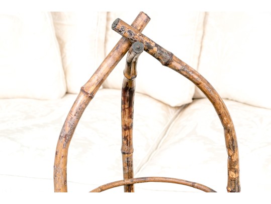 Two Vintage Bamboo Tiered Plant Stands