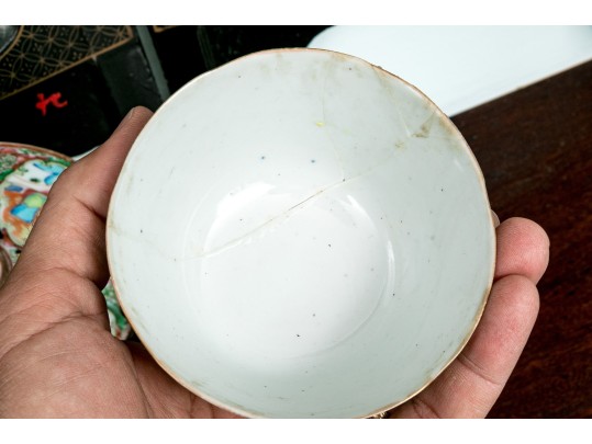 Antique Chinese Export Porcelain Collection, Including Rose Medallion, Ca. 1840