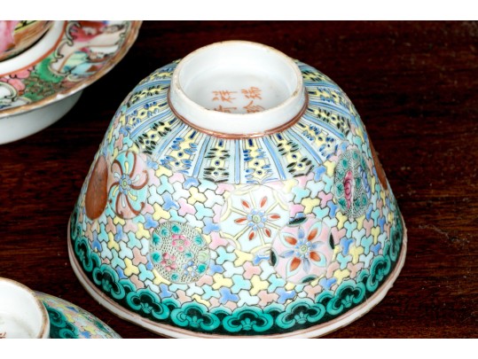 Antique Chinese Export Porcelain Collection, Including Rose Medallion, Ca. 1840