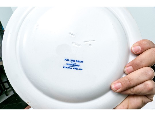 Seven Pieces Of English Blue And White Transfer Ware Ceramics