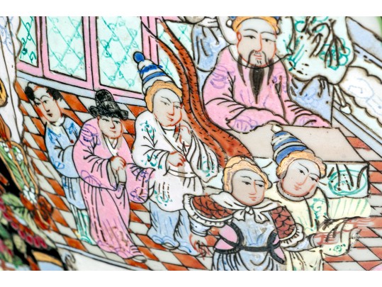 Decorative Chinese Export Style Famille Rose Ceramic Jardiniere