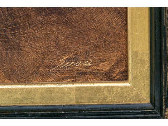 Alfred Sussi (American, 1931-2013) Painting On Board, Bust Of A Woman