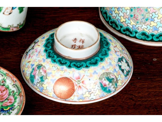 Antique Chinese Export Porcelain Collection, Including Rose Medallion, Ca. 1840