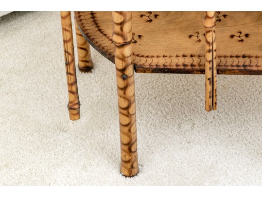 Vintage Bamboo Four Shelf Etagere