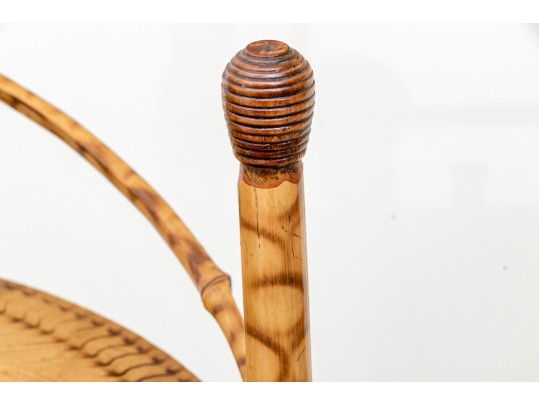 Vintage Bamboo Four Shelf Etagere