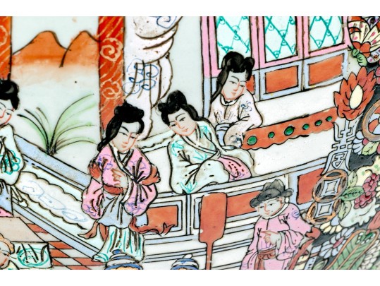 Decorative Chinese Export Style Famille Rose Ceramic Jardiniere