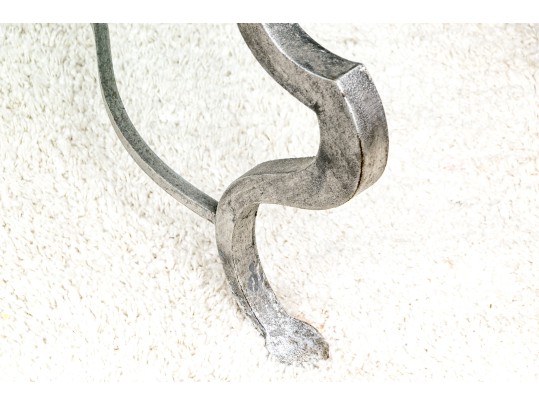 Impressive Steel Framed Glass Top Cocktail Table