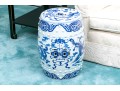 Traditional Chinese Blue And White Porcelain Garden Stool