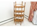 Vintage Bamboo Four Shelf Etagere
