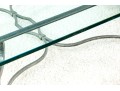 Impressive Steel Framed Glass Top Cocktail Table