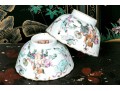 Alluring Antique Pair Of Chinese Famille Rose Porcelain Tea Bowls, 19th C.