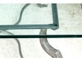 Impressive Steel Framed Glass Top Cocktail Table