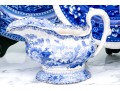 Seven Pieces Of English Blue And White Transfer Ware Ceramics