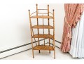 Vintage Bamboo Four Shelf Etagere