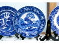 Seven Pieces Of English Blue And White Transfer Ware Ceramics