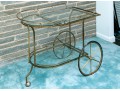 Mid Century Brass And Glass Bar Cart