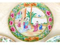 Three Chinese Export Famille Rose Porcelain Plates