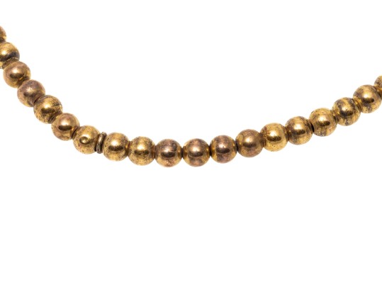14k Yellow Gold Simple 5.75mm Bead Necklace